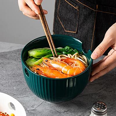 Bowl With Handle Microwave Ramen Noodle Bowl With Chopsticks