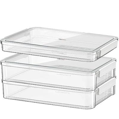 Transparent Box Plastic Storage Box Thickened with Lid Portable Sundries Storage Box Toys and Clothes Storage Box (Set of 3) Rebrilliant