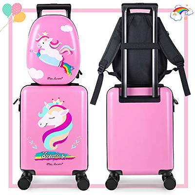 Gymax 2PC Kids Luggage Set 12 Backpack and 16 Rolling Suitcase for School  Travel ABS
