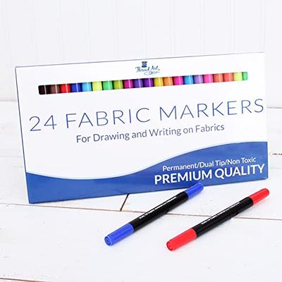 Fabric Markers Permanent for Clothes, 24 Colors Fabric Pens No Bleed, Fine  Tip for Kids, Non-Toxic Markers Paint for Tote Bag White Shirt Baby Bibs  Shoes - Yahoo Shopping
