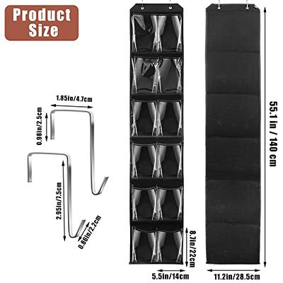 ESINGMILL Over the Door Shoe Organizer - Hanging Holder with 12 Large Clear  Pockets and 2 Metal Hooks, Shoe Rack for Narrow Closet Door - Yahoo Shopping