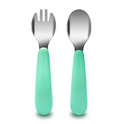 Jenbode Baby Fork and Spoon Set with Carry Case Baby Training Utensils Self  Feeding Toddler Silverware Silicone and Stainless Steel Kids and Toddler  Utensil Set - Yahoo Shopping