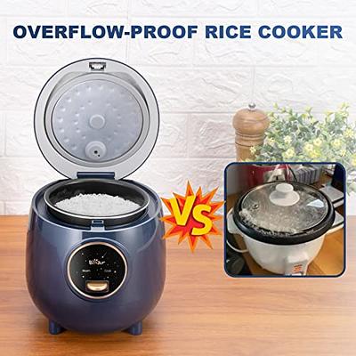 Bear Rice Cooker 2-Cups Uncooked, 1.2L Small Rice Cooker with Non-stick  Coating, BPA Free, Portable Mini Rice Cooker, One Button to Cook and Keep  Warm