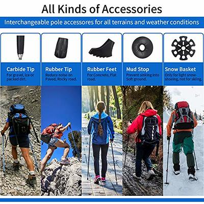 TrailBuddy Hiking Poles - 2-pc Pack Adjustable Walking or Trekking