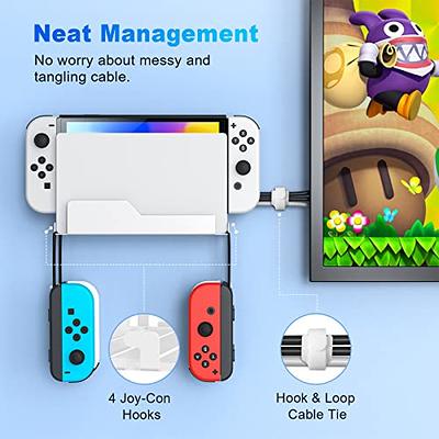  ZAONOOL Wall Mount for Nintendo Switch and Switch OLED, Metal  Wall Mount Kit Shelf Stand Accessories with 5 Game Card Holders and 4 Joy  Con Hanger, Safely Store Switch Console Near