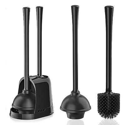 LOVLOY Toilet Plunger and Brush, Silicone Bowl Brush and Heavy