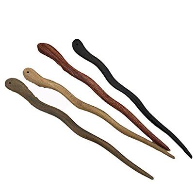 2PCS Chinese Traditional Flower Hair Sticks Vintage Wooden Hairpin