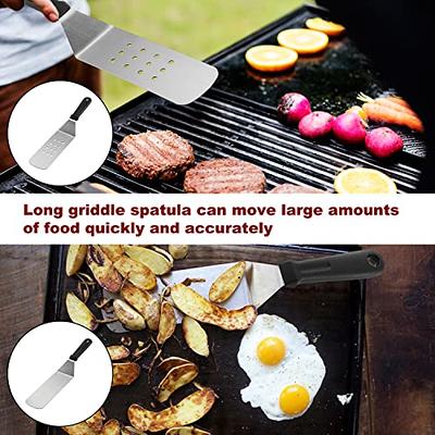 ROMANTICIST 30pcs BBQ Grill Tool Set for Men Dad, Heavy Duty Stainless  Steel Grill Utensils Set, Non-Slip Grilling Accessories Kit with  Thermometer