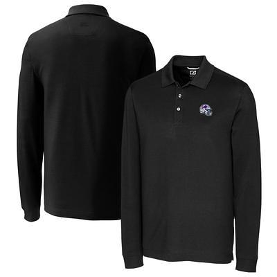 Buffalo Bills Cutter & Buck Virtue Eco Pique Stripe Recycled Polo - Black