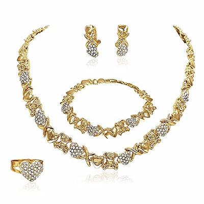 Unicra Silver Bride Wedding Jewelry Sets Crystal Bridal Necklace Earrings  Set Rhinestone Costume Jewelry Set Prom Choker Necklace for Women and Girls  - Yahoo Shopping