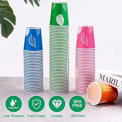 KGKTU 600 Pack 3oz Disposable Paper Cups, Small Disposable Cups, Colorful Small Mouthwash Cups, Mini Paper Cups for Parties, Picnics, Barbecues