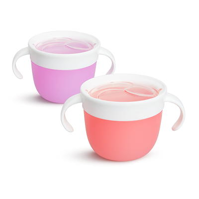 Munchkin Nibbles & Giggles Toddler Miracle Cup And Snack Catcher Feeding  Gift Set - Pink - 10oz