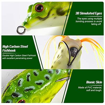 Goture Frog Lure 9 Pcs,Top Water Bass Fishing Lures,Hollow Body Frogs for  Bass Fishing,PVC Frog Fishing Lures with High Carbon Steel Single Fishing  Hook - Yahoo Shopping