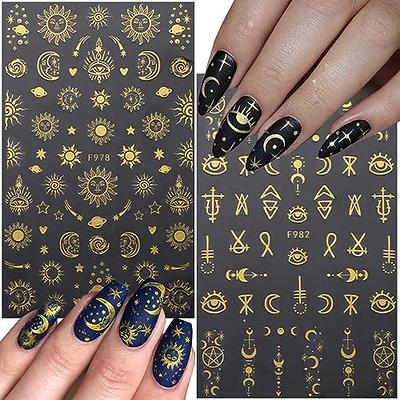 8 Sheets Star Nail Art Stickers 3D Self-Adhesive Butterfly Nail