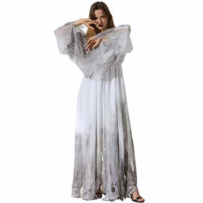 EraSpooky Women Gossamer Ghost Costume Gothic Victorian White Fancy Dress -  Yahoo Shopping