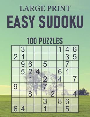 Sudoku Puzzle Book for Adults Large Print - 100+ Sudoku Puzzles 9x9 Hard  Level with Full Solutions - 2023 Sudoku Game with 36-pt Font Size & One