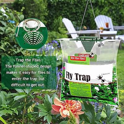 Trappify Hanging Fly Trap - Fly Traps for Indoors and Outdoor - Fly Paper  and Fly Strips - 4 Pk 