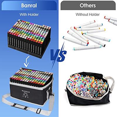 Banral 130 Colors Dual Tip Alcohol Based Markers, Twin Sketch Art Markers  Set Pens for Artists Kids Adult Coloring Drawing Sketching Card Making  Illustration, Premium Brush Markers with Case