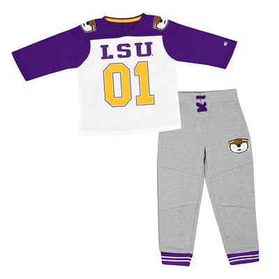 Colosseum Women's LSU Tigers White Cropped Jersey