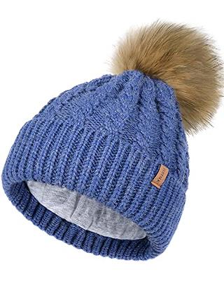 Women's Winter Lined Pom Hat