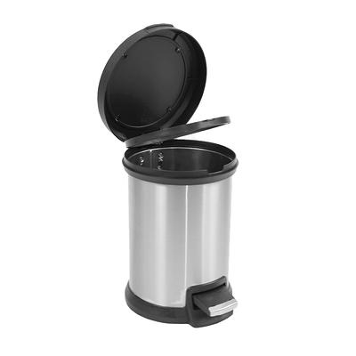 Better Homes & Gardens 3.1 Gallon Trash Can, Oval Bathroom Trash Can,  Stainless Steel