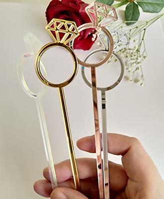 Buy Metallic Gold Snowflake Print Stirring Straws