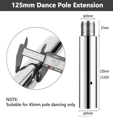 Pole Extension for Pole Dancing 45mm - 125/250/500mm Dancing Pole  Extension, Easy to Install, Smooth Connection Chrome Extension for Dance  Pole…