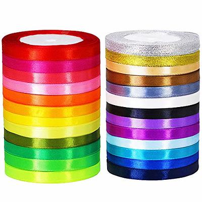 Assorted Ribbon - Ribbons for Crafts Wrapping Ribbon Fabric Ribbon Hair  Ribbons for Girls Craft Ribbon Decorative Ribbon Fabric Trim Bow Making