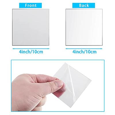 Jetec 25 Pieces Mini Size Acrylic Square Mirror Adhesive Small Square Mirror  Craft Mirror Tiles for Crafts and DIY Projects Supplies(3 Inches) 25 3  Inches