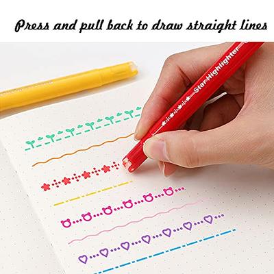 Colored Curve Pens, Dual Tip Pens with 6 Different Curve Shapes