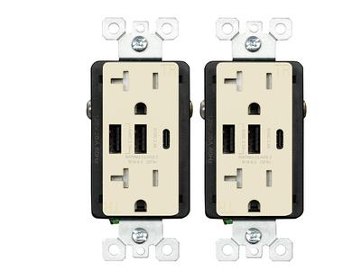 Utilitech 15-Amp 125-Volt Tamper Resistant Residential Decorator Outlet,  White (3-Pack) in the Electrical Outlets department at