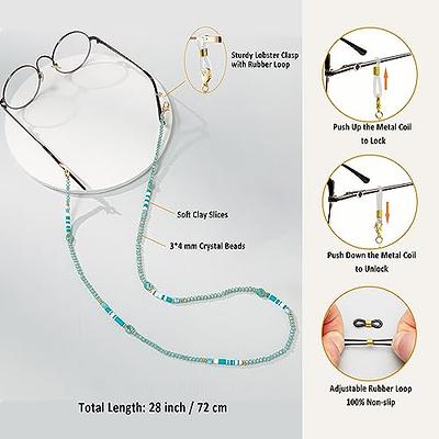 ERNAULO Glasses Chain for Women Eye Glasses Holders Around Neck Crystal  Beaded Eyeglasses Strap Eyeglass Chain for Women EC-Glass-Clay-Green -  Yahoo Shopping