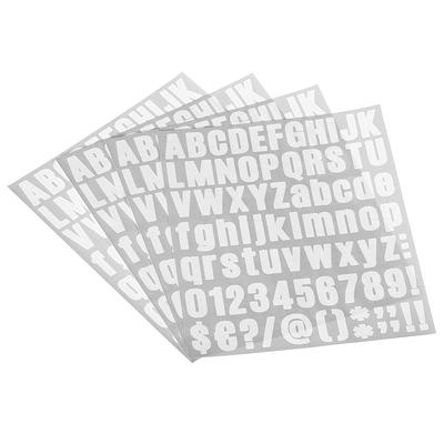 1 Inch Self Adhesive Waterproof Vinyl Letter Number Stickers 8 Sheet Red