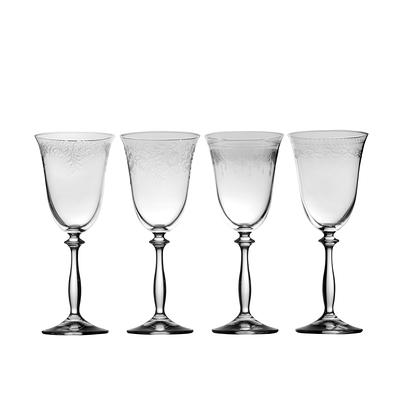 Libbey Classic White Wine Glasses, Set of 4 Clear Glass Stemware