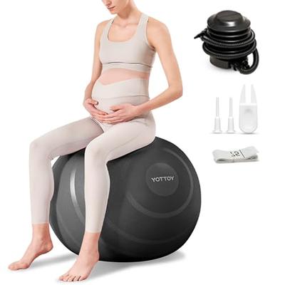 UPIRT Exercise Ball - 30in Extra Thick Yoga Ball Heavy Duty Balance Ball  Stability Birthing Ball, for Fitness,Work Out, Pregnancy, Physical Therapy,  with Pump & Guide - 65cm/75cm, Black - Yahoo Shopping