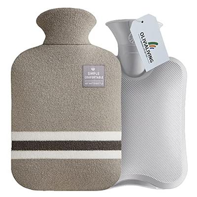 1 Liter Microwaveable Silicone Hot Water Bottle with Cover, MEETRUE  Innovative BPA-Free Silicone Hot Water Bag Hot Water Bottles for Pain  Relief, Hot