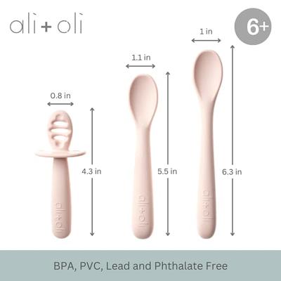 Ali+Oli (3pc) Silicone Spoon Set for Baby (Blush) Unbreakable Silicone Baby  Spoon, Baby Spoons Self Feeding 6 Months & Up, Self Feeding Baby Utensils,  Multi-stage Baby Feeding Spoon, Ergonomic Design - Yahoo