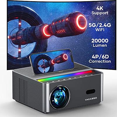 YOTON Video Projector With 5G Wifi and Bluetooth, Support 4K,15000 Lumens  Full HD Movie Projector,300 Display