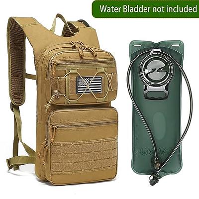 NOOLA Hydration Backpack with 3L TPU Water Bladder, Tactical  Molle Water Backpack for Men Women, Hydration Pack for Hiking, Biking,  Running and Climbing (Tan) : Sports & Outdoors
