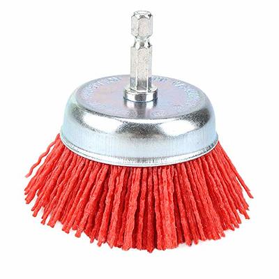 3inch Cup Wire Brush 1/4in Shank Deburring Rust Remover Cleaning Steel