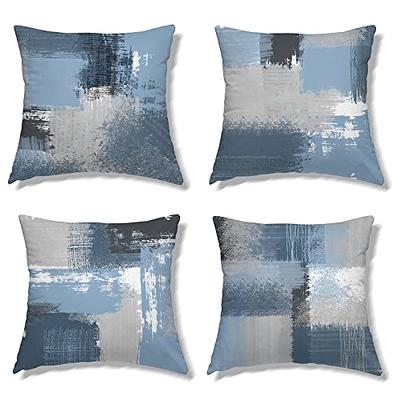 Gray Throw Pillow Covers - Set of 2 and 4, 18 x 18 Inches Set of 2