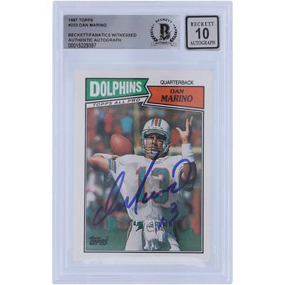 Dan Marino Miami Dolphins Autographed 1989 Score #13 Beckett Fanatics  Witnessed Authenticated Card