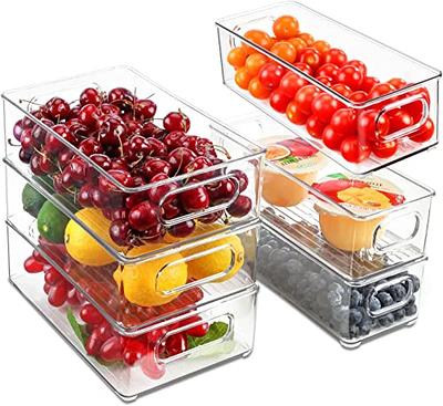 Set Of 8 Refrigerator Pantry Organizer Bins - 4 Big And 4 Small Clear Food Storage  Baskets for Kitchen, Countertops, Cabinets, Freezer, Bedrooms, Bathrooms -  Plastic Household Storage Containers - Yahoo Shopping