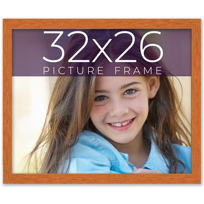 30x30 Brown Picture Frame - Wood Picture Frame Complete with UV