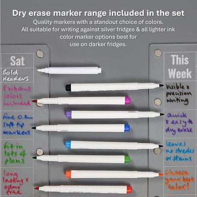 Magnetic Dry Erase Calendar Board Clear Acrylic Calendar WhiteBoard 16x12  for Fridge with 4 Color Markers