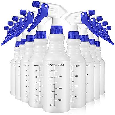 MR.SIGA 16 oz Empty Plastic Spray Bottles for Cleaning Solutions, Heavy Duty Household Reusable Spray Bottles with Measurements and Adjustable Leak