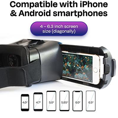 Bnext VR Headset Compatible with iPhone & Android Phone - VR Headset for  Phone - Universal Virtual Reality Goggles for Kids and Adults - Cell Phone  VR