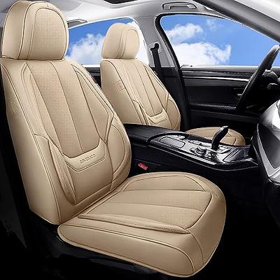 Coverado Seat Covers, Car Seat Covers Front Seats, Car Seat Cover Winter, Car  Seat Protector Waterproof, Seat Cushion Nappa Leather, Driver Seat Cover  Carseat Cover Universal Fit for Most Cars Beige 