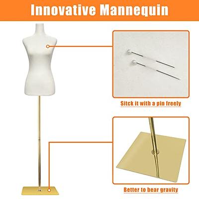 Dressform Mannequin Torso Dress Form 60-67 Inch Height Adjustable Female  Model Display Mannequin Body High Density Foam with Wooden Tri-Pod Stand  for