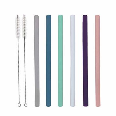 Big Silicone Straws Reusable Silicone Drinking Straws10Pcs Straight  Smoothies Straws For 30&20 oz Tumblers-Reusable Straws Extra Long for